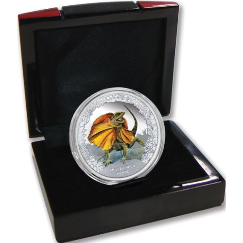 2013 1oz Silver Proof - FRILLED NECK LIZARD